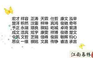 男孩名字大全 取名免费