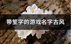 带笙的古风名字2个字