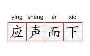 应声而下的意思