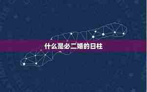 必二婚的日柱男性