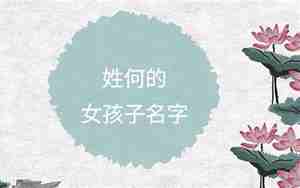 姓何的女孩子名字熙字怎么取