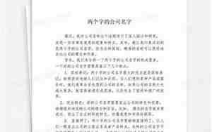 两个字公司名字大全 必过