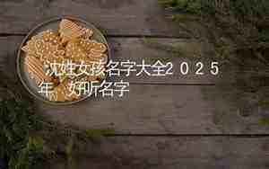 沈名字大全女孩名字两个字