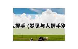 女人梦见和别人握手什么意思