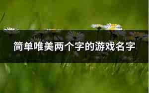 简单的游戏名字女生