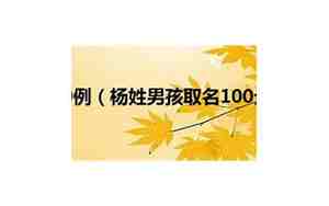 杨性取名女孩