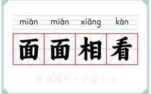 类似面面相觑的成语