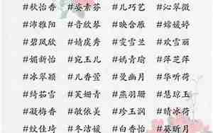 为女孩取名字大全