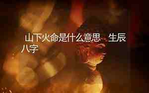 炉中火命是什么意思