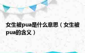 pua挽回前任