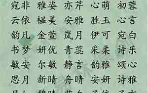 古代女生好听的名字冷酷的仙气的