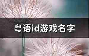 有趣的粤语游戏名字