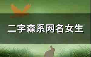 网名森系ins