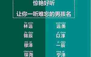 起名惊艳四方