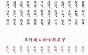 属性火的字女孩名字大全