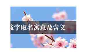 筱字取名的寓意女孩名字