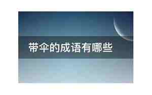 伞成语开头