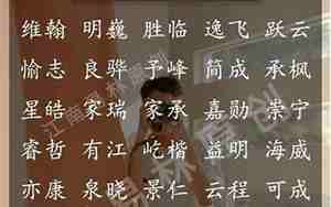 欧气满满的名字男