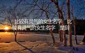 比较有灵气的女生名字 金龙鱼