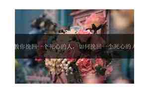 教你挽回一个死心的人句子