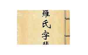 罗氏族谱字辈24个字
