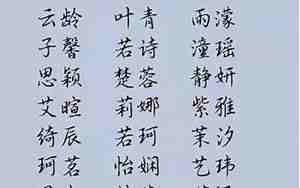 女孩带诗的名字有哪些